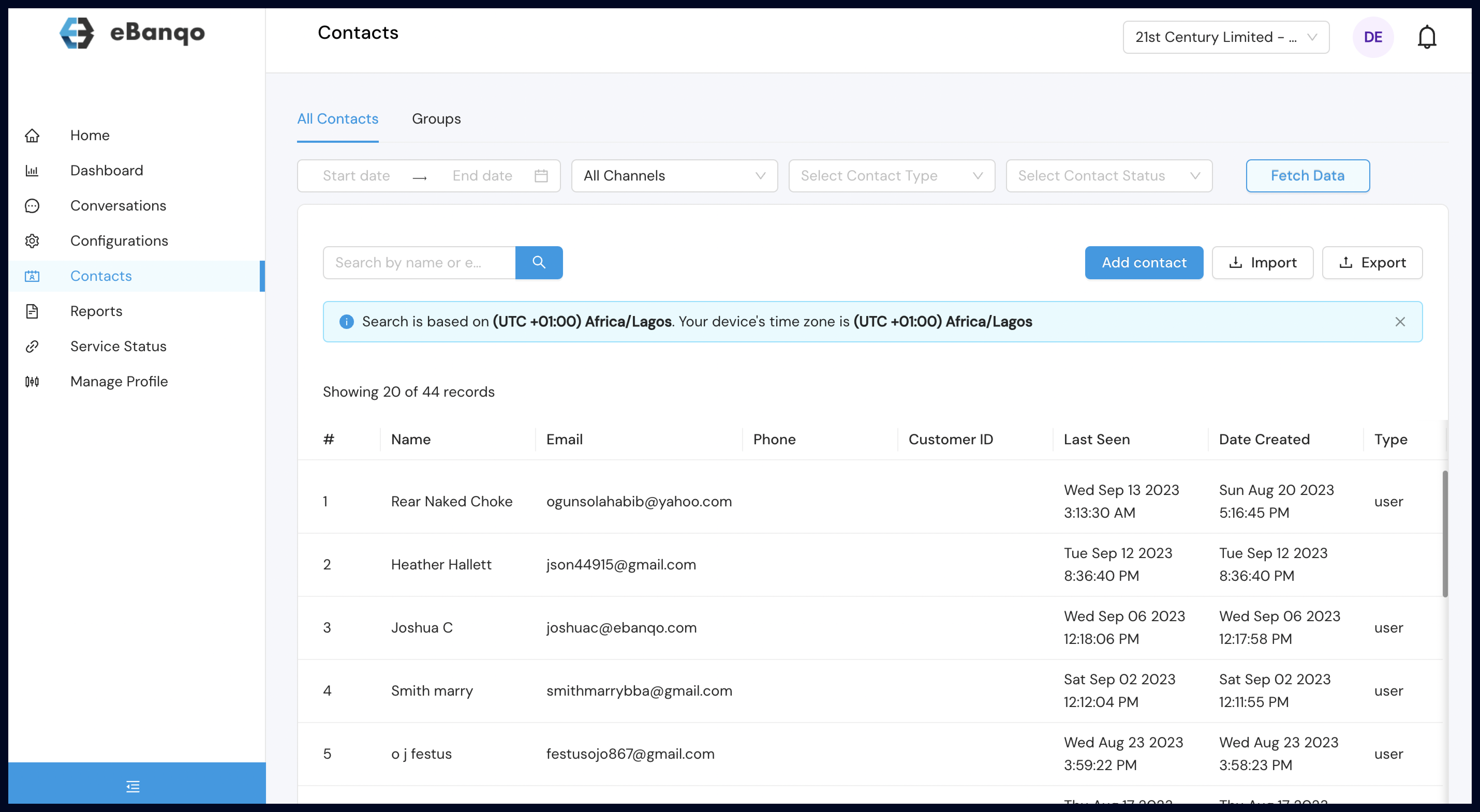 Contact Management