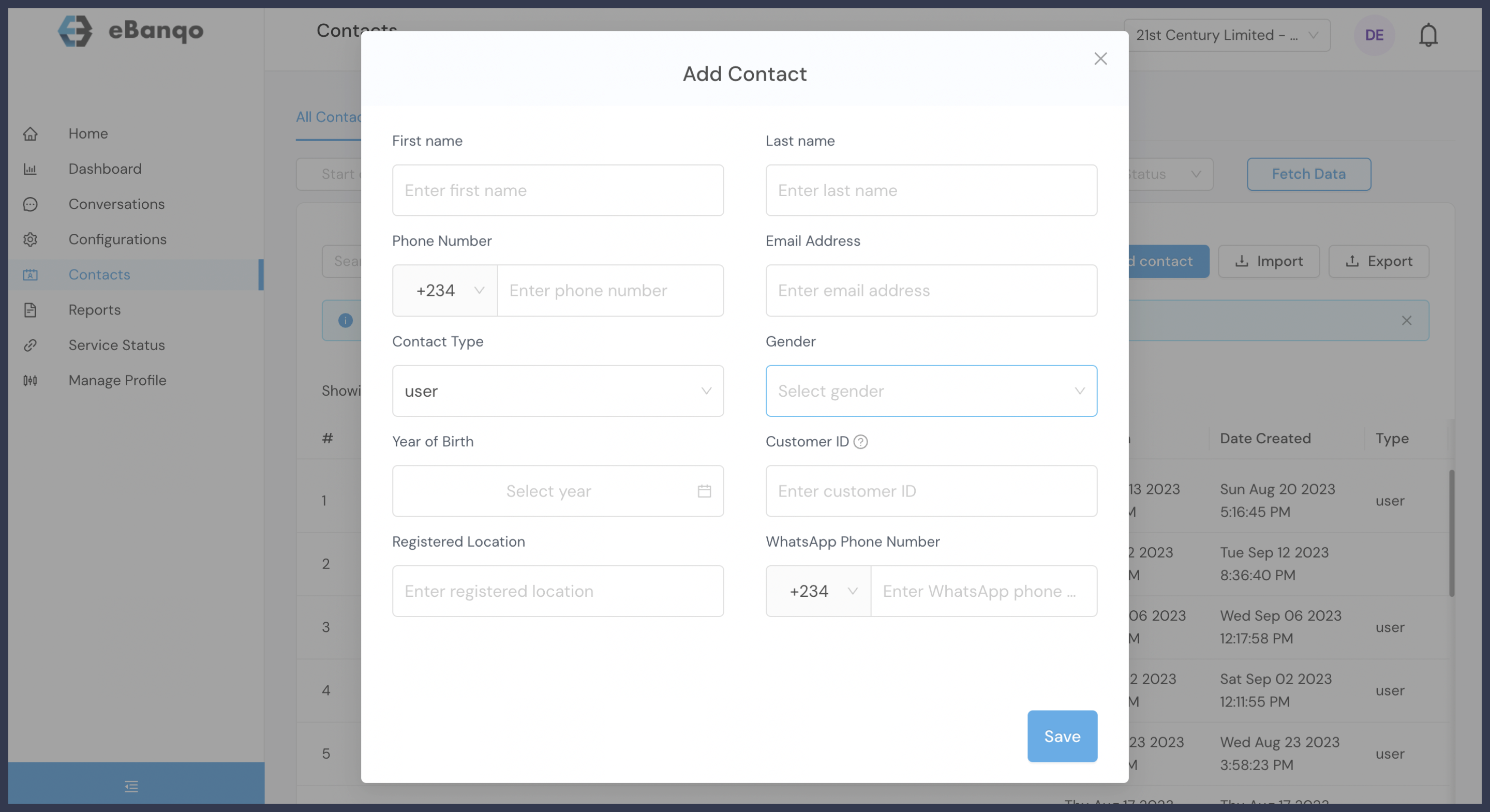 Contact Management
